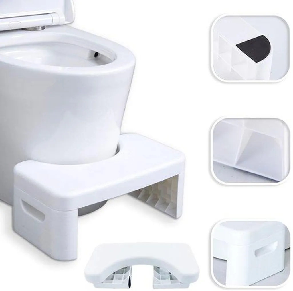 Tabouret physiologique de toilette stable et compact pour salle de bain