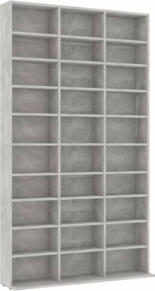 vidaXL Armadio CD grigio cemento 102x16x177,5 cm Materiale Immagine del prodotto 