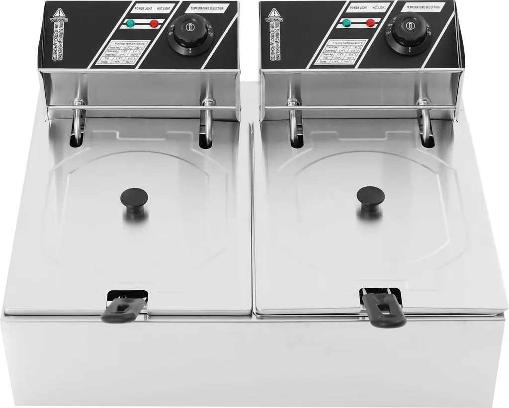 Friteuse électrique double 12L pour frites et snacks croustillants - 6