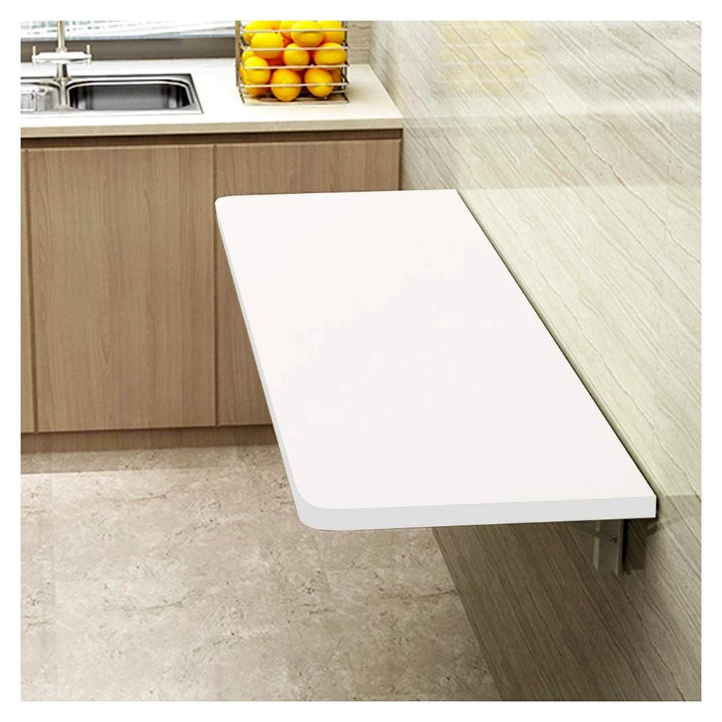 Klappbarer Wandtisch - Wandmontierbare Arbeitsplatte, ideal für Computer- und Essnutzung im Arbeitszimmer, Wohnzimmer oder Schlafzimmer - Platzspa...