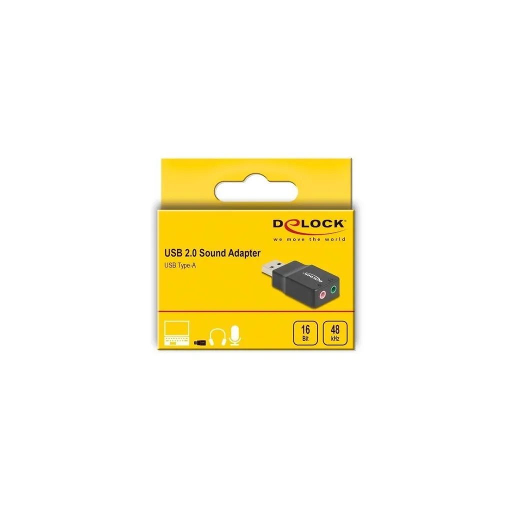 Carte Son USB Delock Plug & Play avec Sortie Audio et Entrée Micro - 4