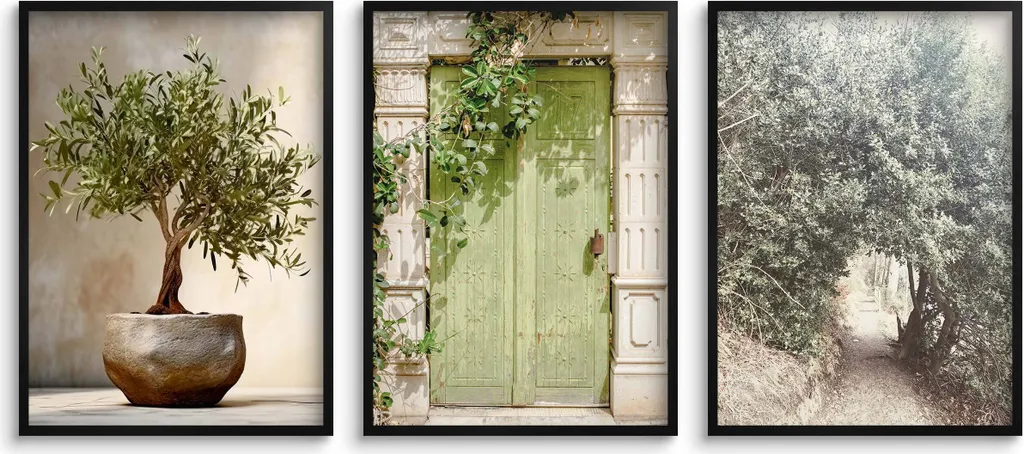 Set 3 Poster Boho 50x70 Decorazioni Parete Soggiorno - Arte Moderna