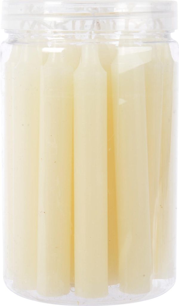 Kleine Spitzkerzen 10,5cm Ivory 22er Set Creme