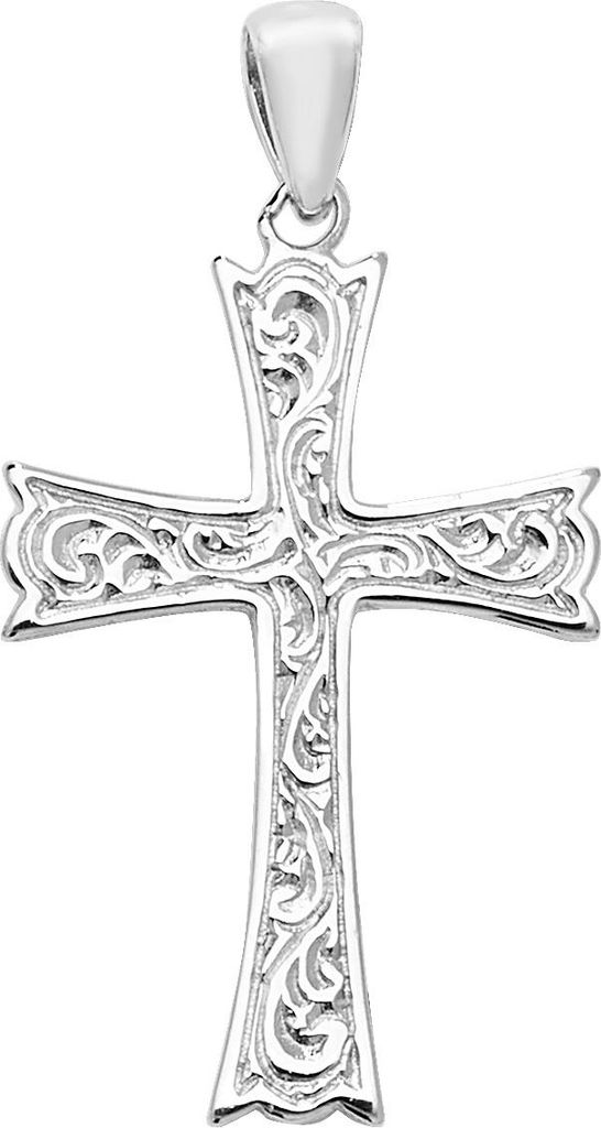 Moderner 925 Sterling Silber kreuz Damen - Anhänger - Produktbild 