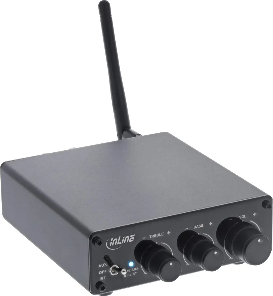 InLine Amplificatore Bluetooth 5.3 96W: Ricevitore Audio Hi-Fi Pro