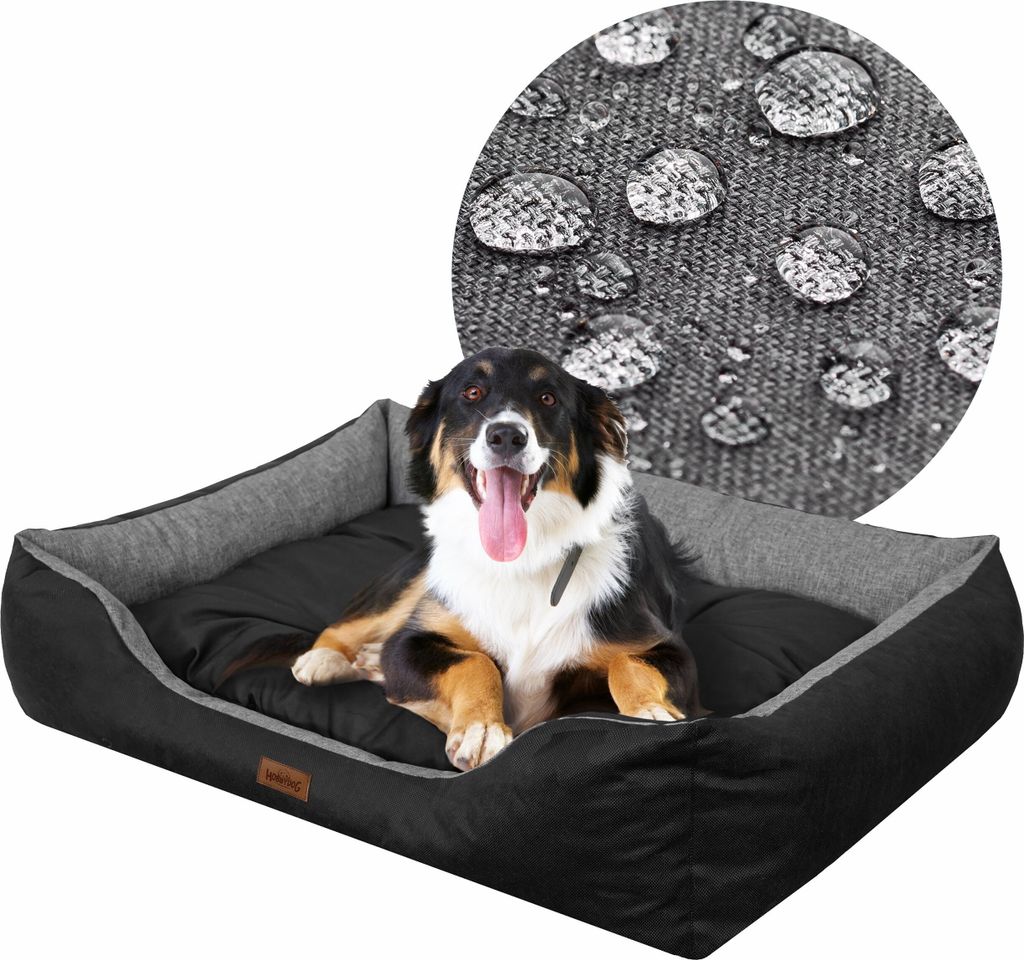 Hundebett „Puffy“ – Wasserabweisend & Herausnehmbares Kissen – 125x100 cm – Robustes Oxford-Gewebe | PillowPrim