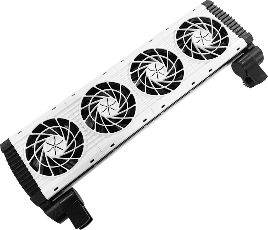 Aquarium-Kuehlventilator, 2/4-Kopf-Aquarium-Kuehler, Kuehlventilator, Windgeschwindigkeit, einstellbare Aquarium-Kuehler fuer Salz-Suesswasser