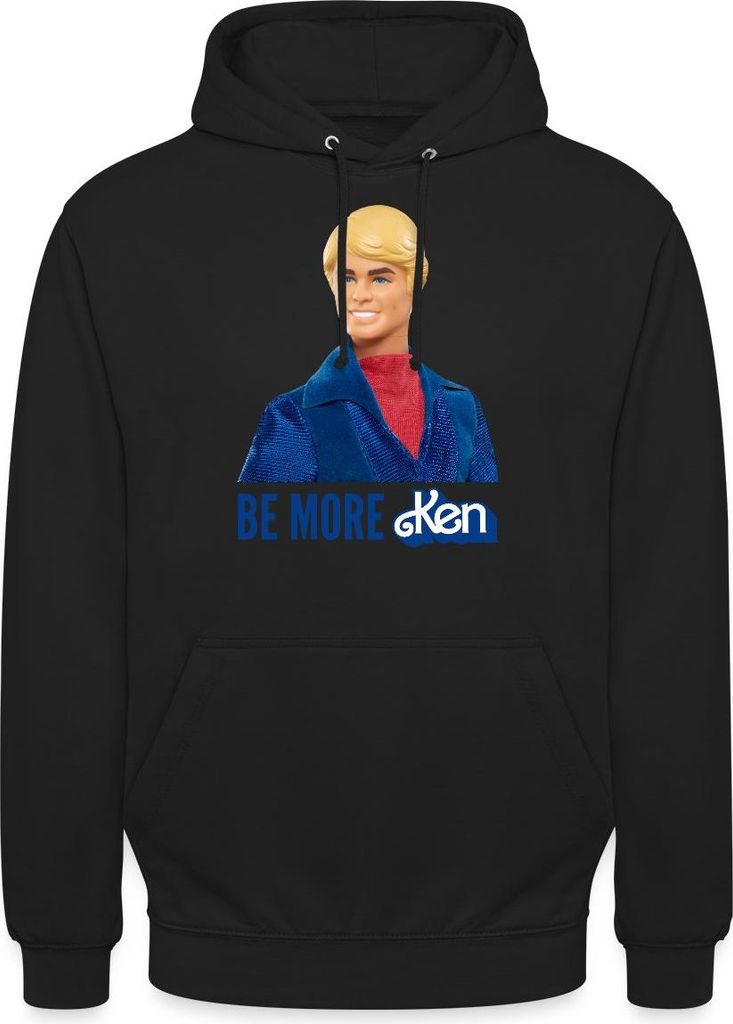 Spreadshirt Barbie Ken Design Mit Spruch Be More Ken Uni Hoodie, XXL, Schwarz