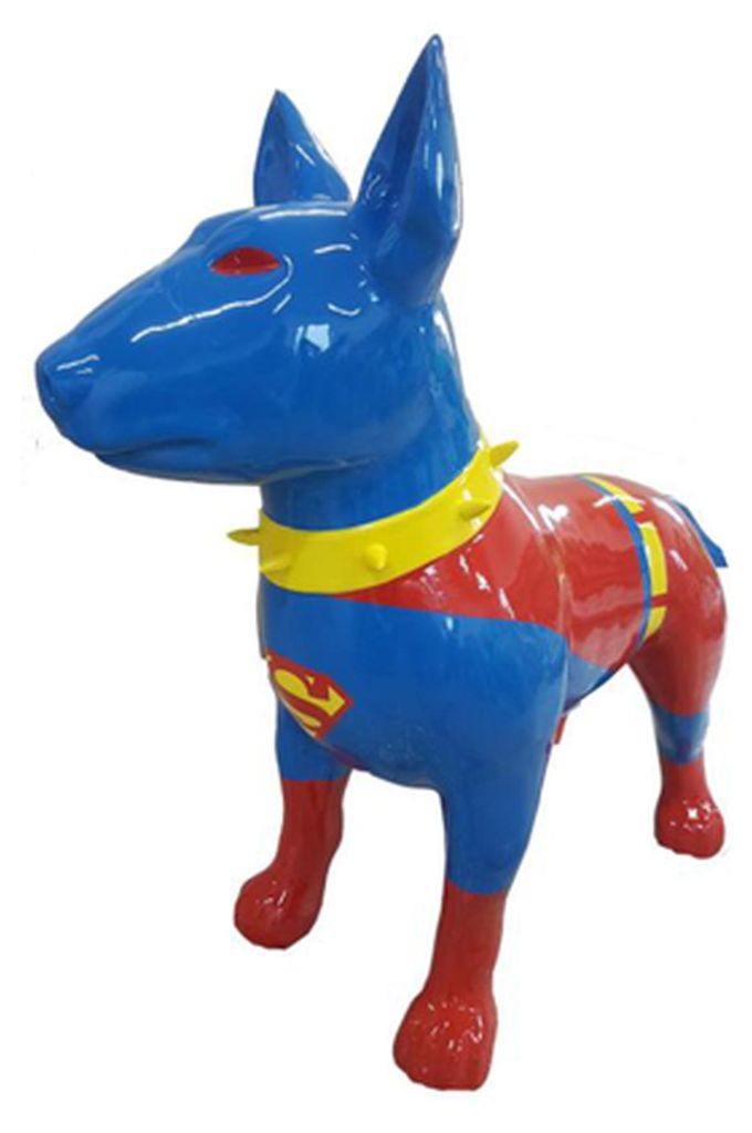 Moderne Skulptur Hund Dekoration Figur Statuen Deko Statue Spiderman Kunststoff