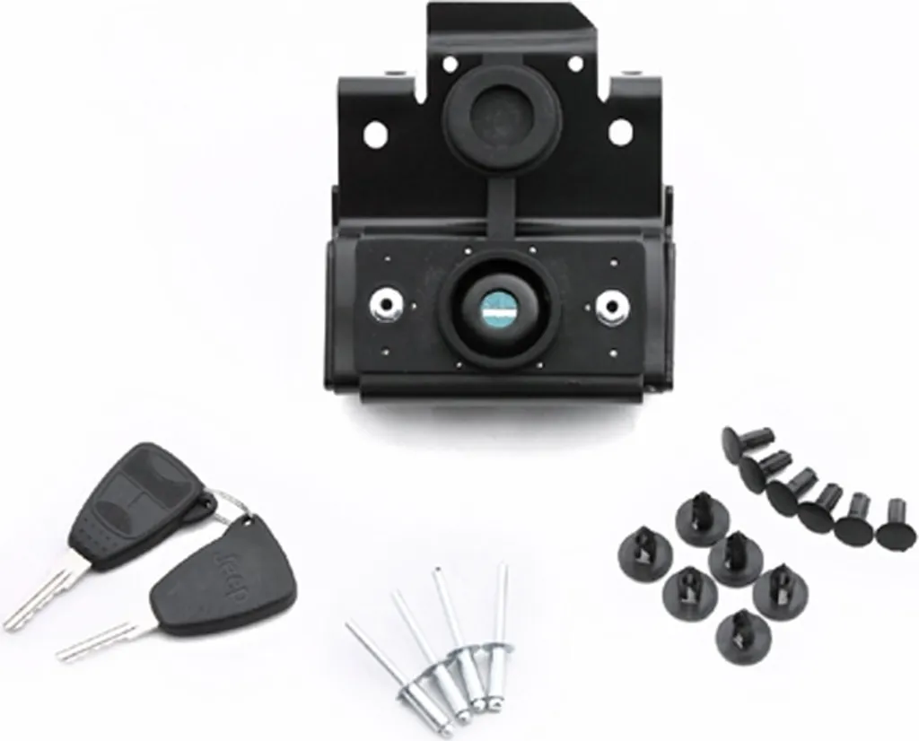 Serratura Cofano Jeep Wrangler JK Antifurto Design Premium Nero