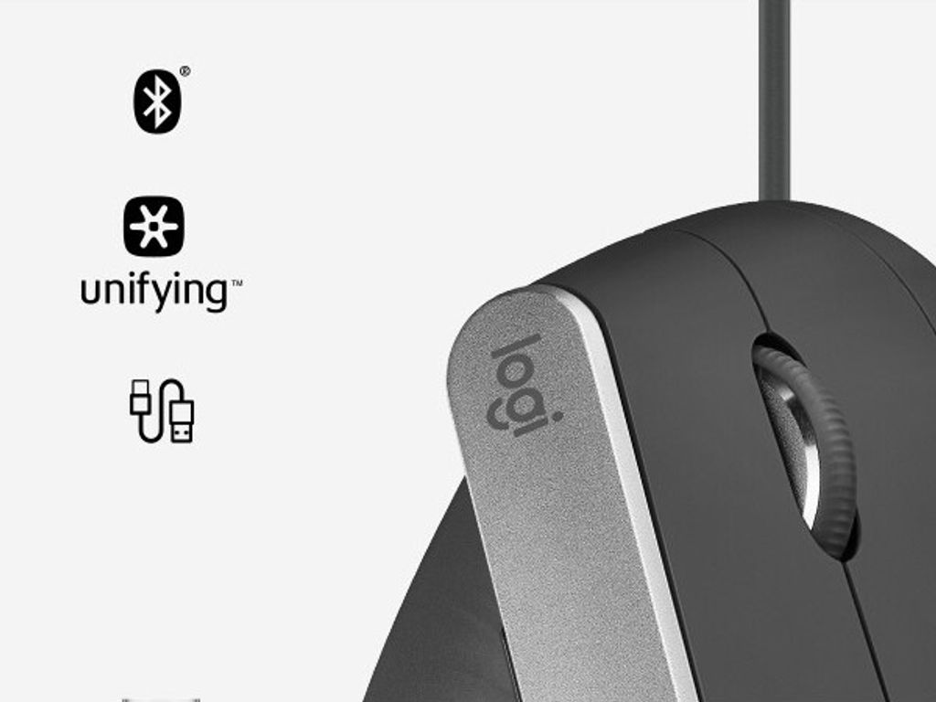 Logitech Wireless Mouse MX Vertical ergonomisch black Obrázok produktu 48