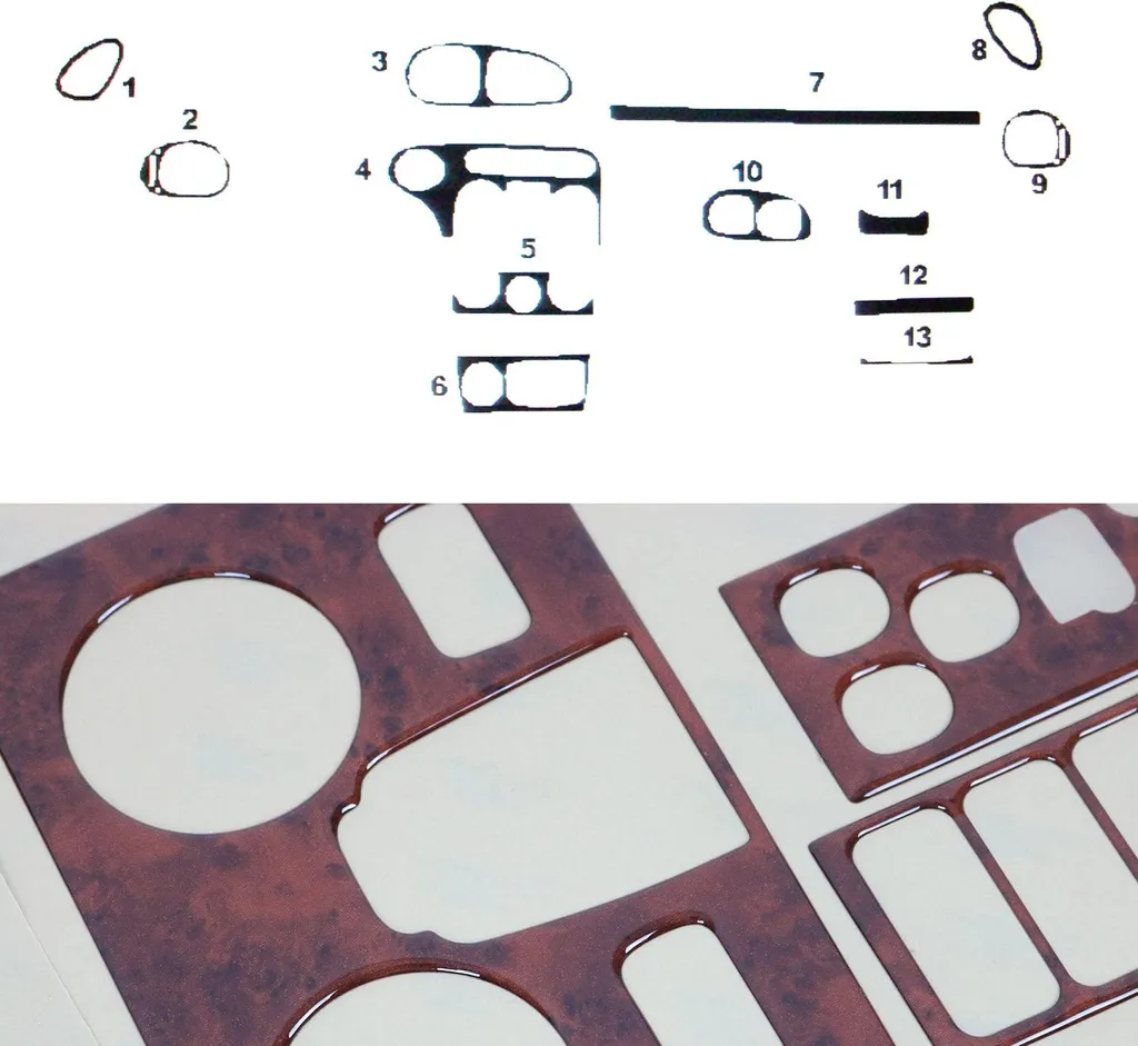 Rivestimento Cruscotto Radica Hyundai Lantra (95-00) - Kit 13 Pezzi