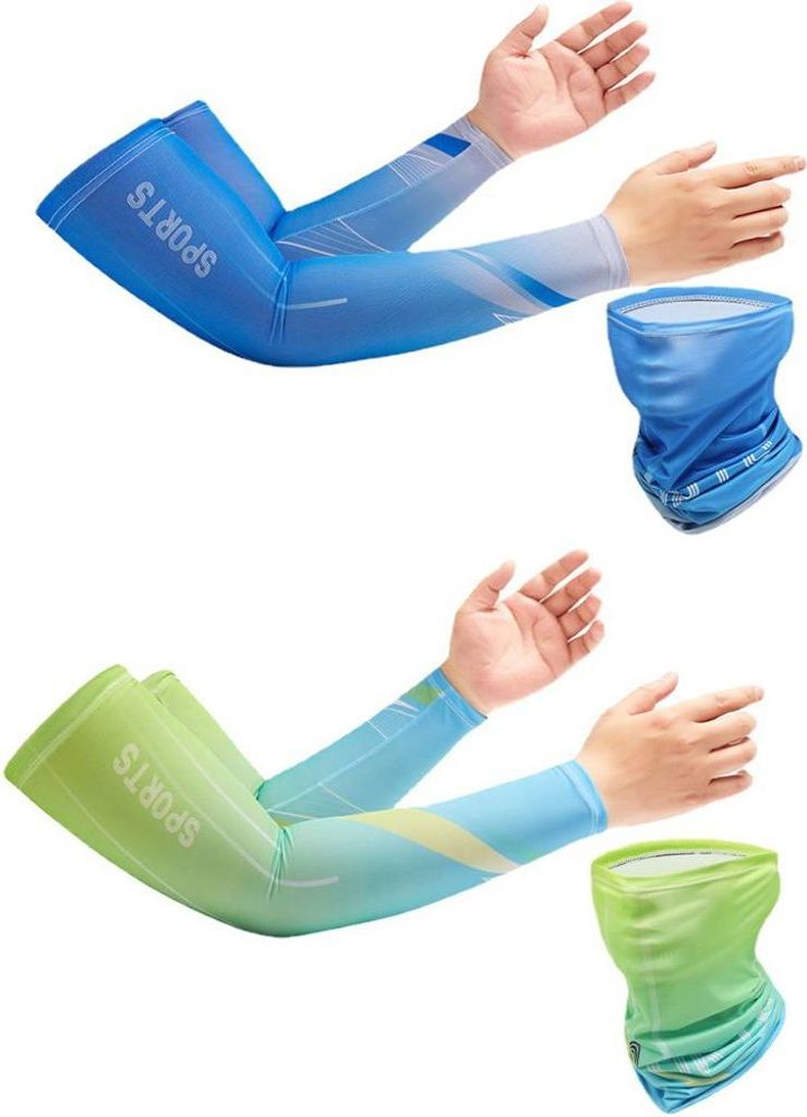 UV-Schutz-Kompressionsarmmanschetten, rutschfeste, kühlende Armmanschetten zum Laufen, Radfahren, Basketball, Golf, Outdoor-Aktivitäten, Männer ...