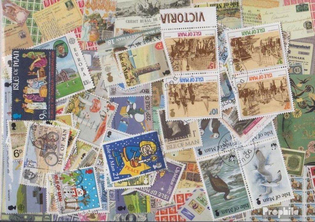Briefmarken GB - Isle of Man 1.000 verschiedene Marken