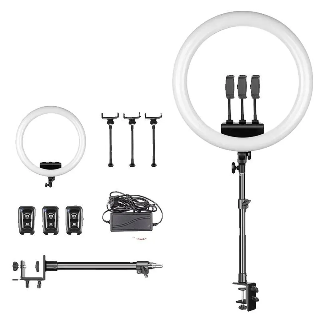 Anneau lumineux LED rotation 360° avec trépied en U - Réglage intensité