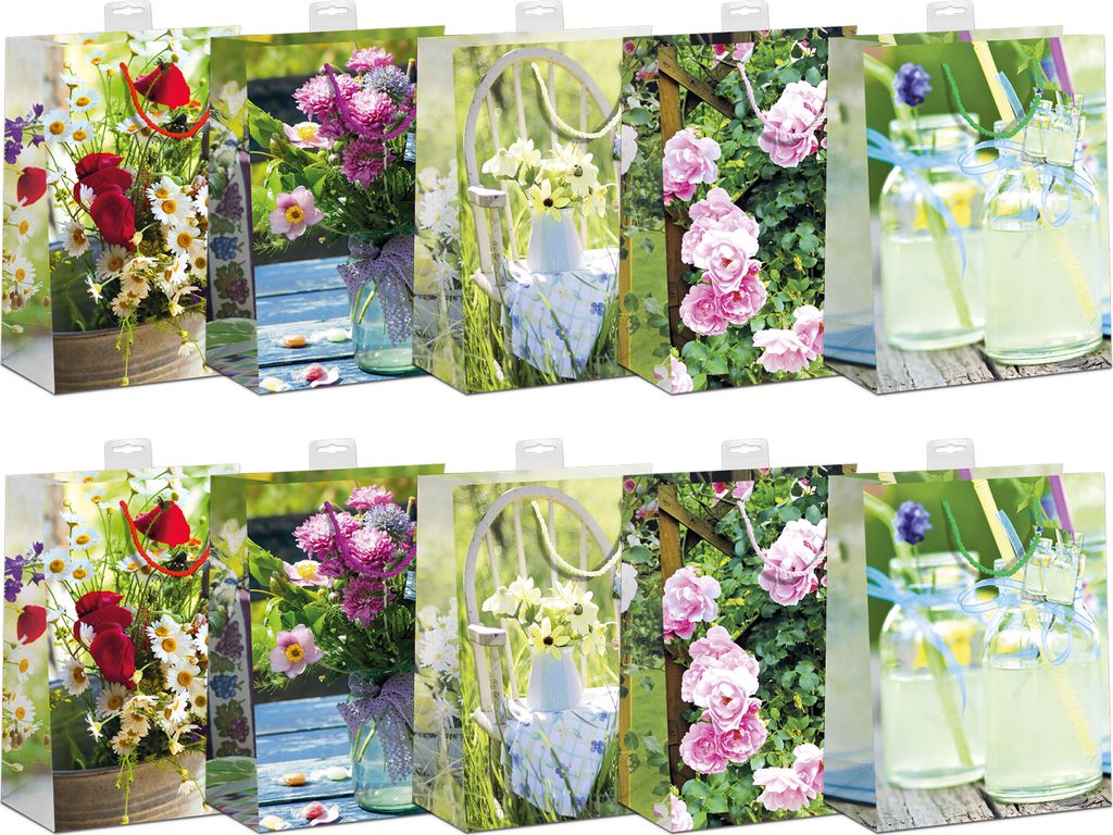 Geschenktaschen 10 Stück edle Geschenktüten Papier Tragetasche DIN A4 Geschenkbeutel mit farbiger Kordel und Namenskarte Skorpion Papeterie (Moti...