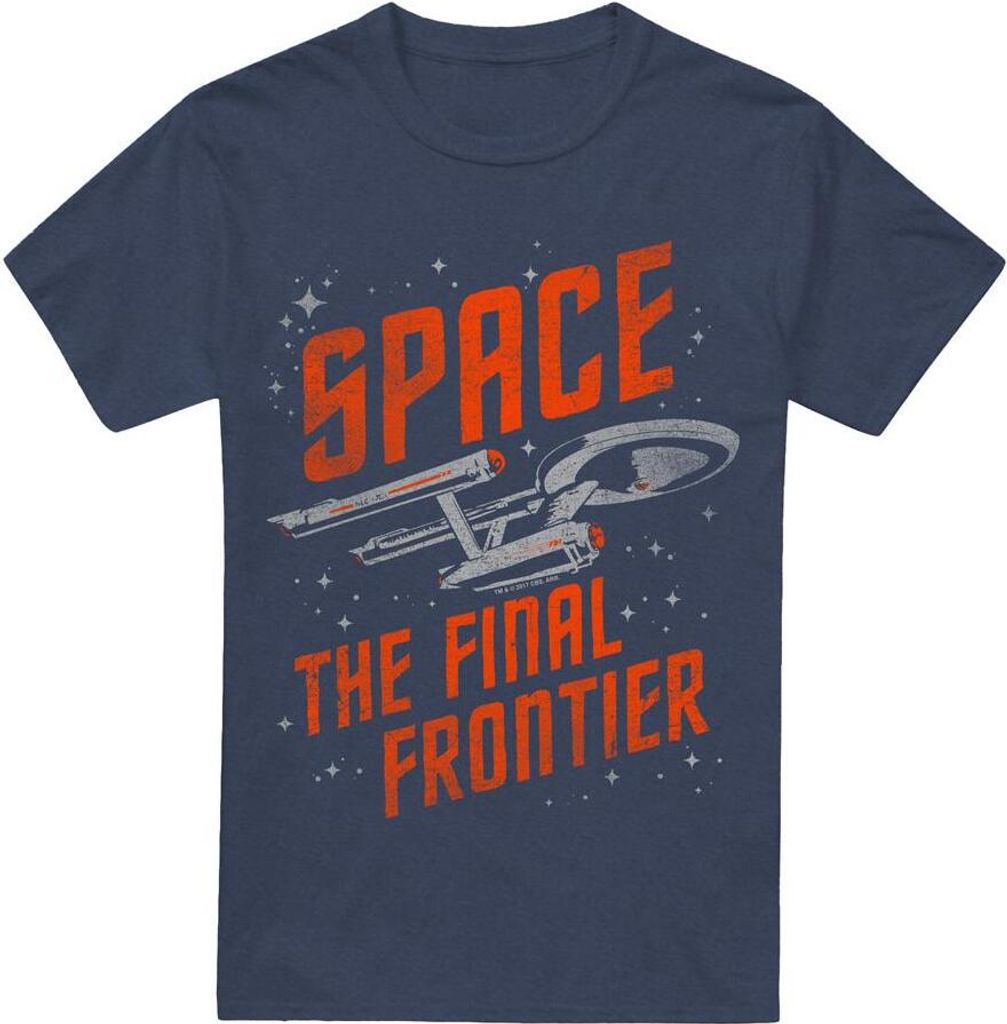 Star Trek - "Space Travel" T-Shirt für Herren/Damen Uni TV17594 (S) (Marineblau)