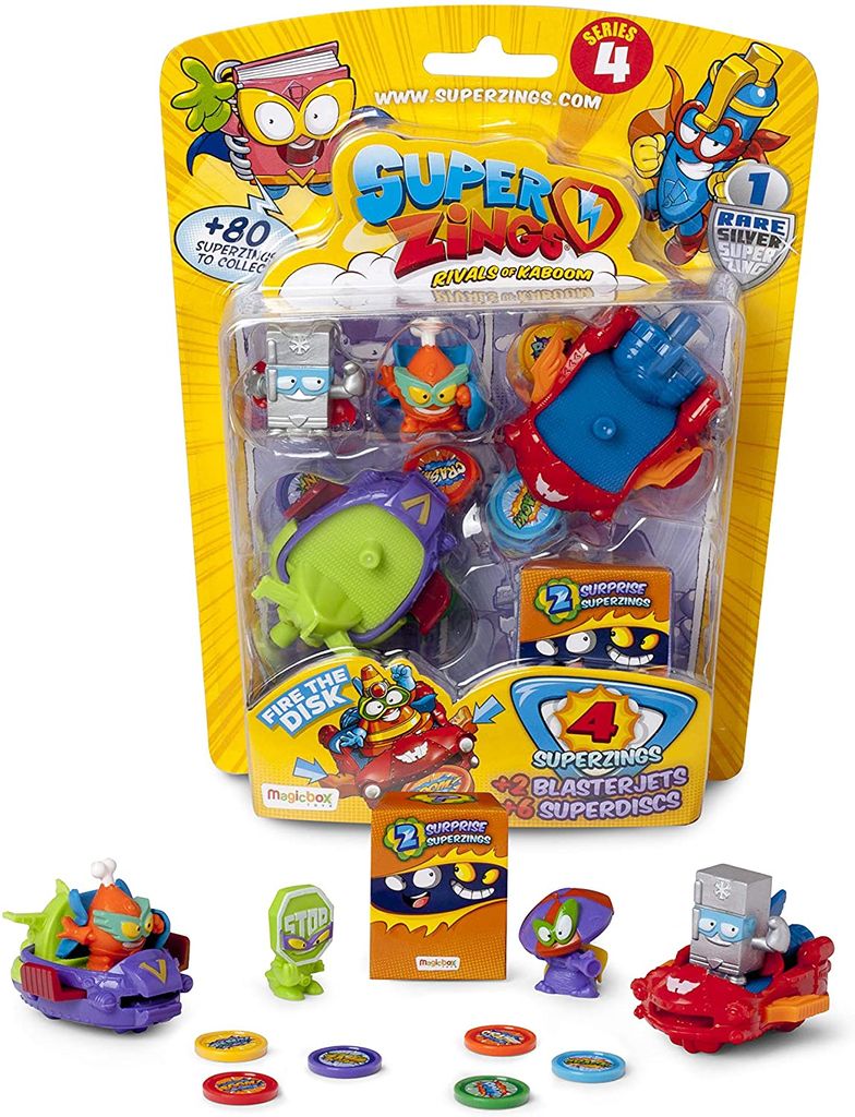 Superzings Spielzeug Sammel Set  Box Danger Gang 5 Figuren Serie 4 