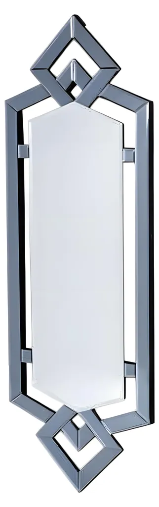 Miroir gris moderne en verre rectangulaire 60x90cm pour chambre élégante