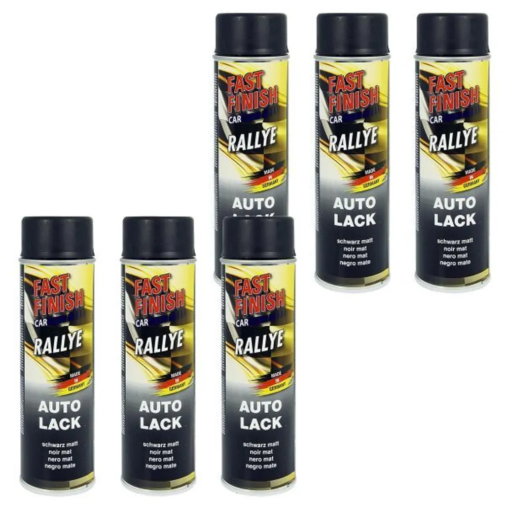 Rénovation Jantes et Carrosserie Peinture Noir Mat 6x500ml FastFinish