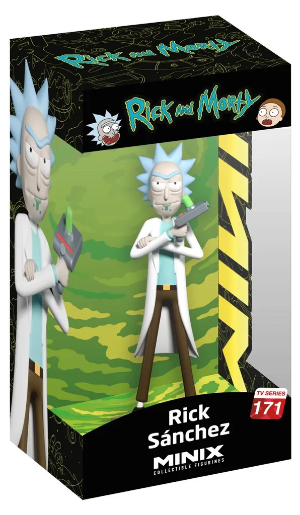 Figurine Rick et Morty pour déco bureau : Rick Sanchez Minix 12cm Asmodee