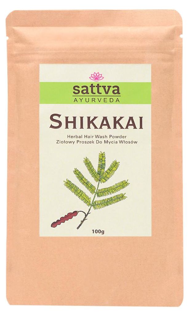 PROSZEK ZIOŁOWY DO MYCIA WŁOSÓW SHIKAKAI 100 g - SATTVA (AYURVEDA)