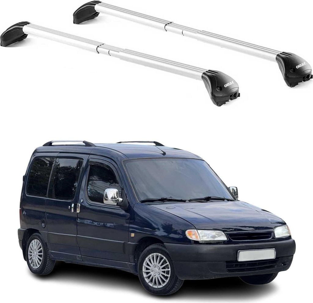 Dachträger Grundtäger für Citroen Berlingo 1996-2008 100kg Alu Silber 2 tlg ABE
