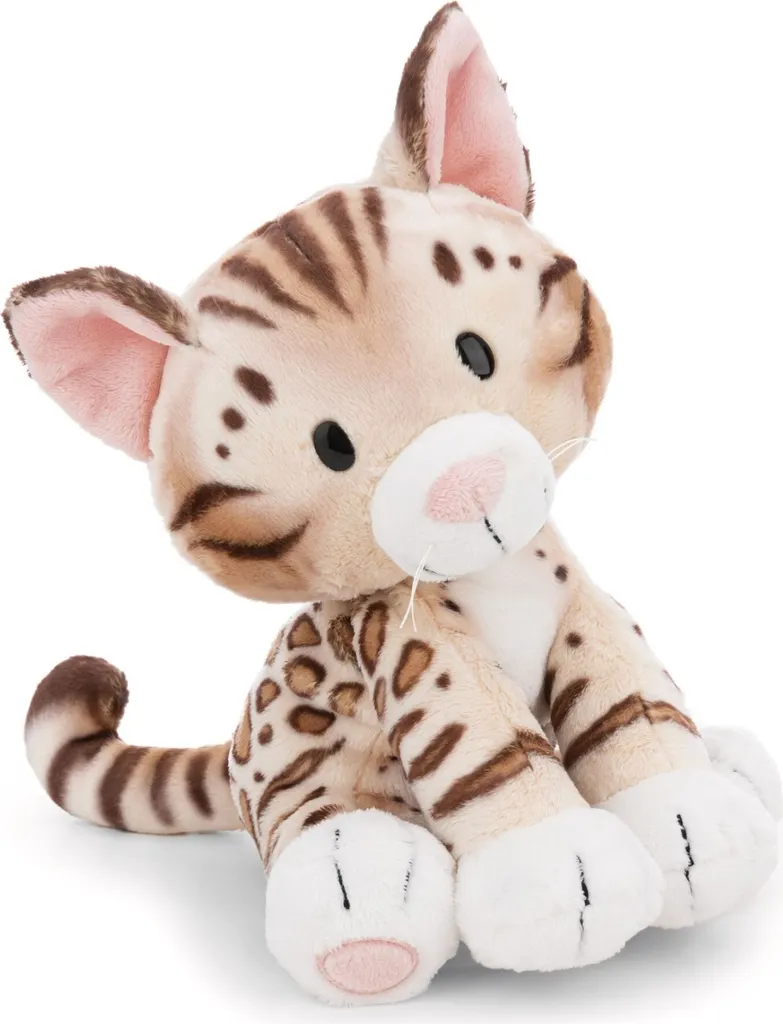 Chat en peluche Bengal 25 cm Nici - Compagnon de nuit doux pour bébé