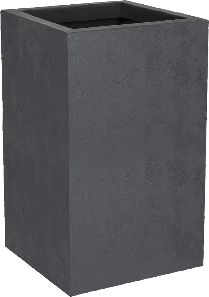 Bac à fleurs carré haut pour balcon et salon Basalt Up gris 36L EDA