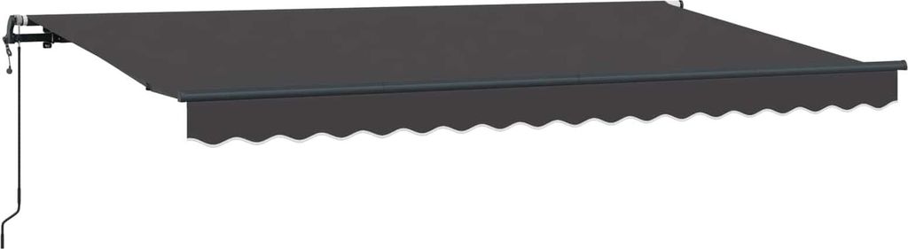 Einziehbare Markise Anthrazit 350 x 200 cm Stoff