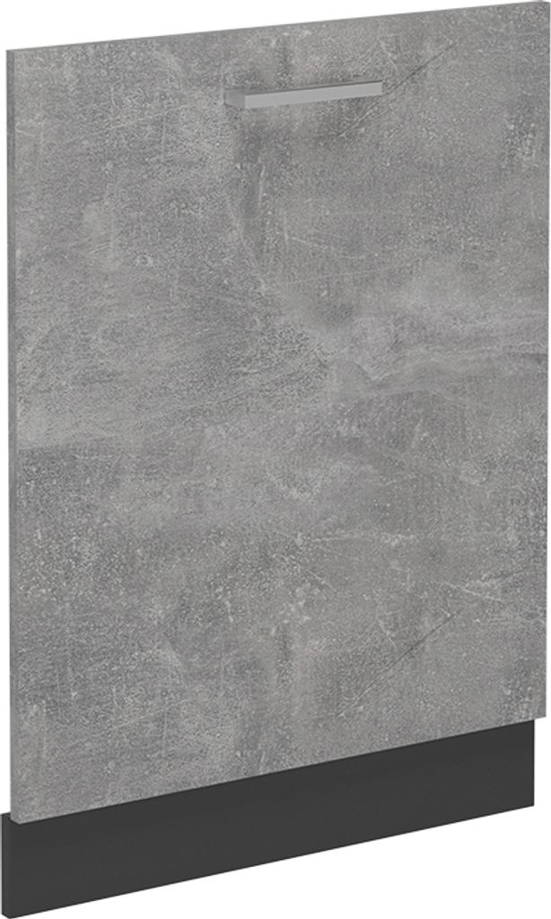 Vicco Geschirrspülblende R-Line, 60 cm ohne Arbeitsplatte, Beton/Anthrazit