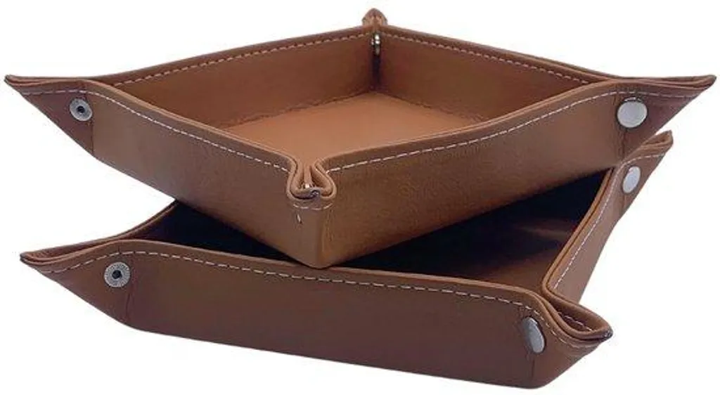 Plateau de rangement de bureau camel pour organiser vos clés et stylos
