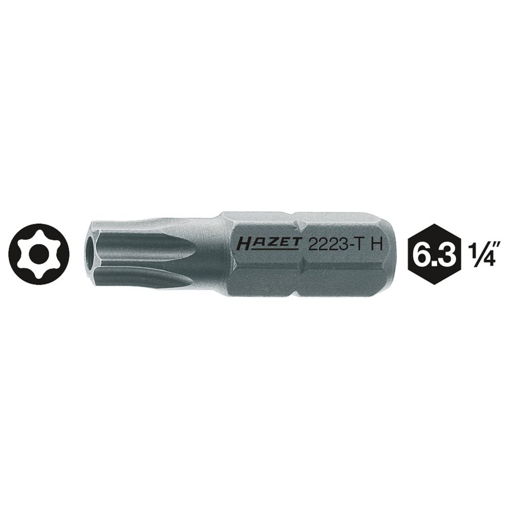 Hazet 2223-T8H Torx bit TR 8 Special steel C 6.3 1 pc(s)