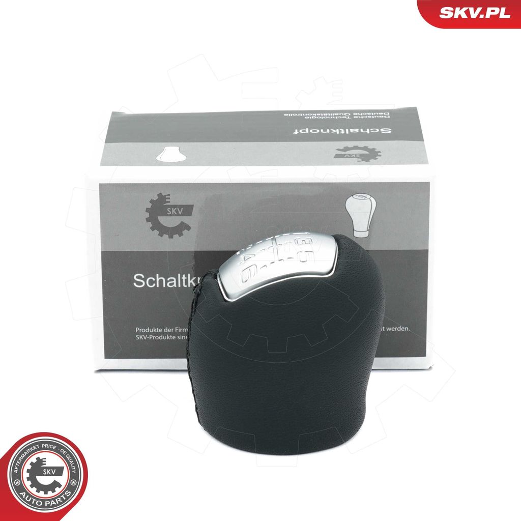 ESEN SKV Schaltknauf Schalthebelknauf Silber Polyurethan(Polyurethan) Leder 6-Gang für IVECO Daily VI Kastenwagen DAILY IV Kasten/Kombi DAILY V Ka...