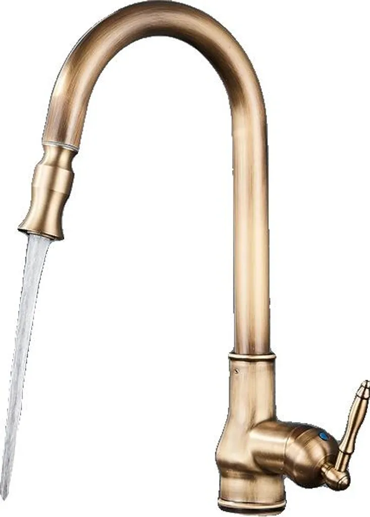 Robinet évier laiton antique extensible pour cuisine rustique chic C