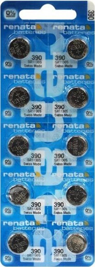10x RENATA Uhrenbatterie 390 für Armbanduhr Knopfzelle SR Produktbild 