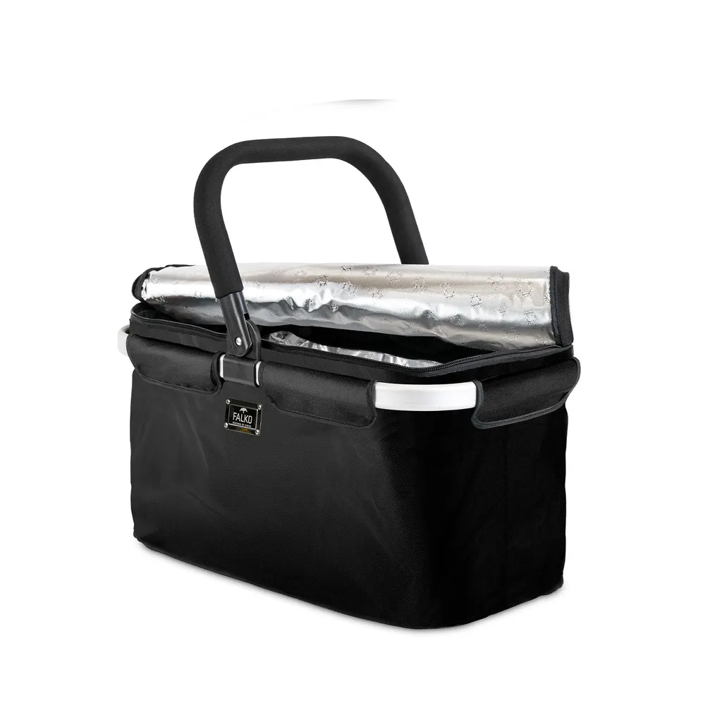 Falko Einkaufskorb Premium – 480x280x270 Mm, Schwarz, Aus Hochwertigem Material, Flexibel & Langlebig