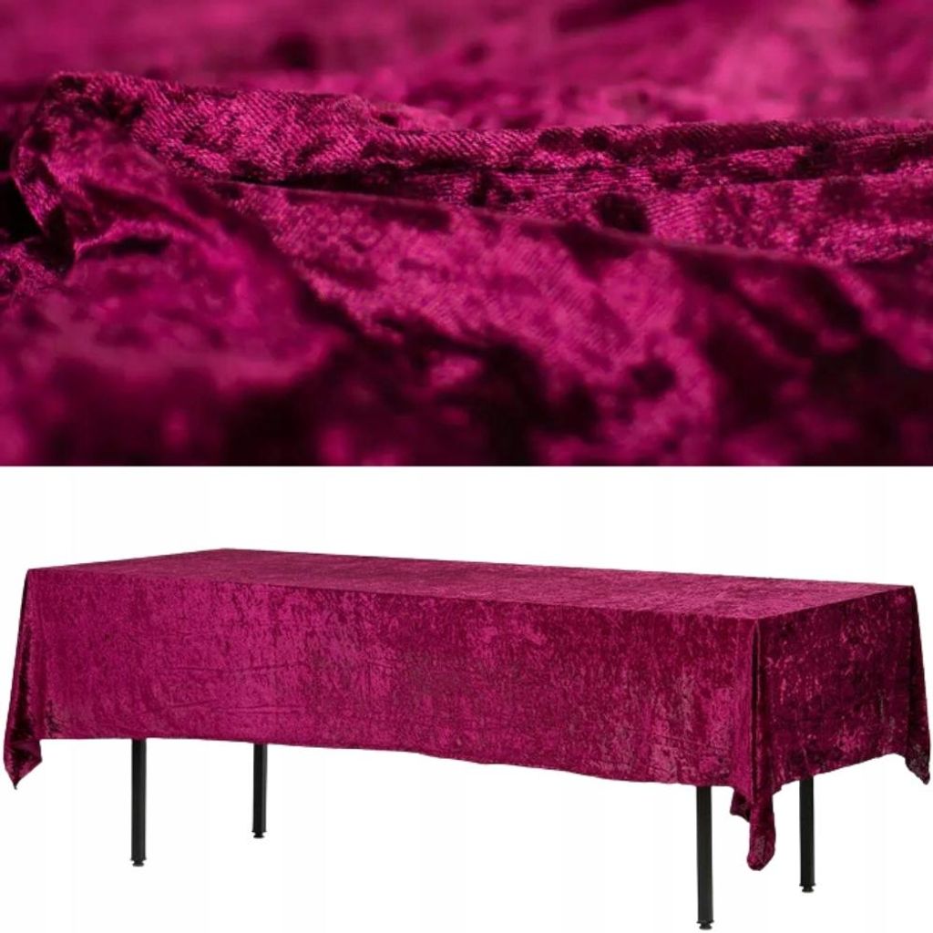 Fleckenabweisender, Weicher Velourstischdecke 280 X 160 Cm, Bordeauxrot, Für Bankett-Tische