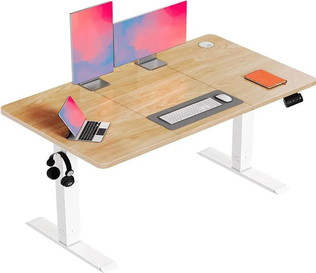 Bureau réglable en hauteur G-HAD24-0427A-122BG beige 120 x 60 cm