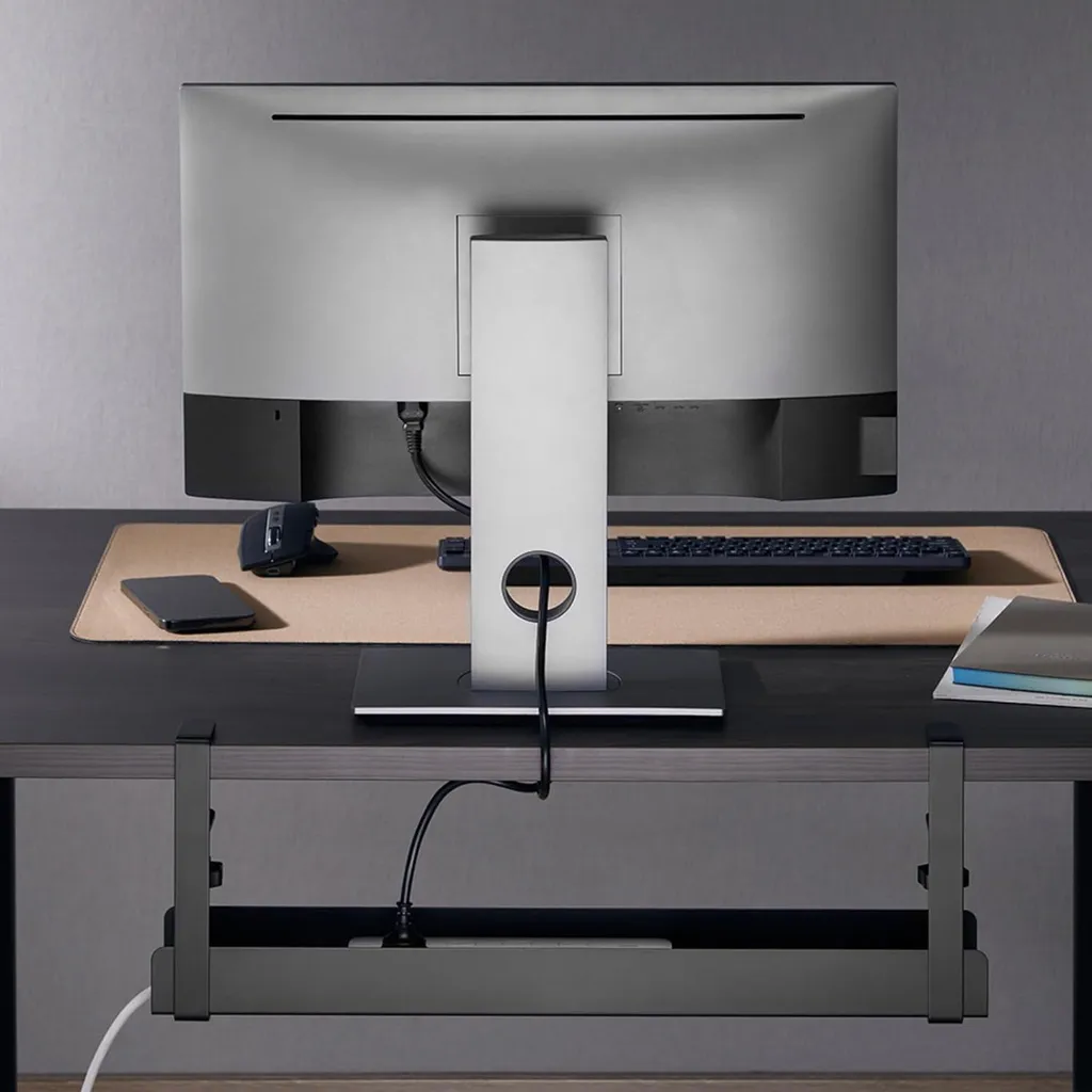 Rangement de câbles sous le bureau Belem - Support robuste en acier 43cm - 10