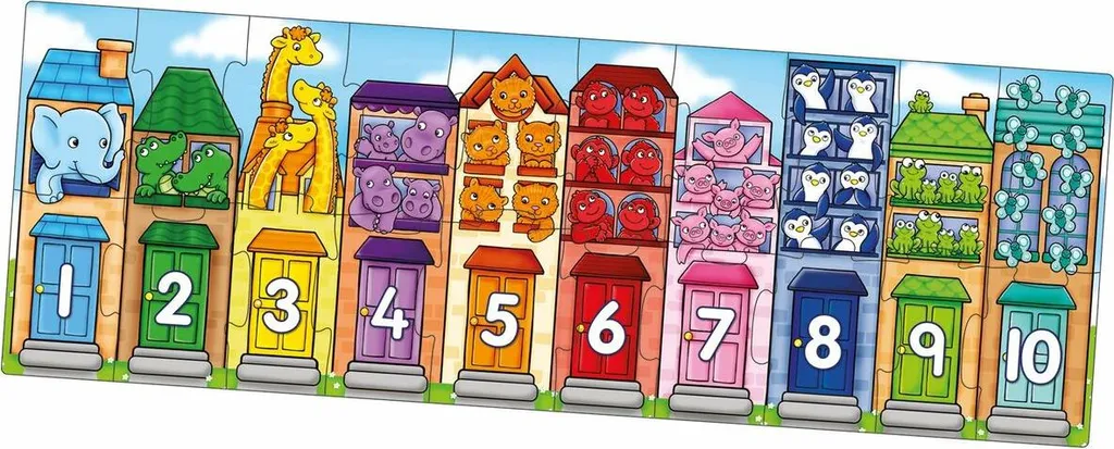 Jeu Éducatif Puzzle Orchard Number Street pour Éveil et Calcul Primaire