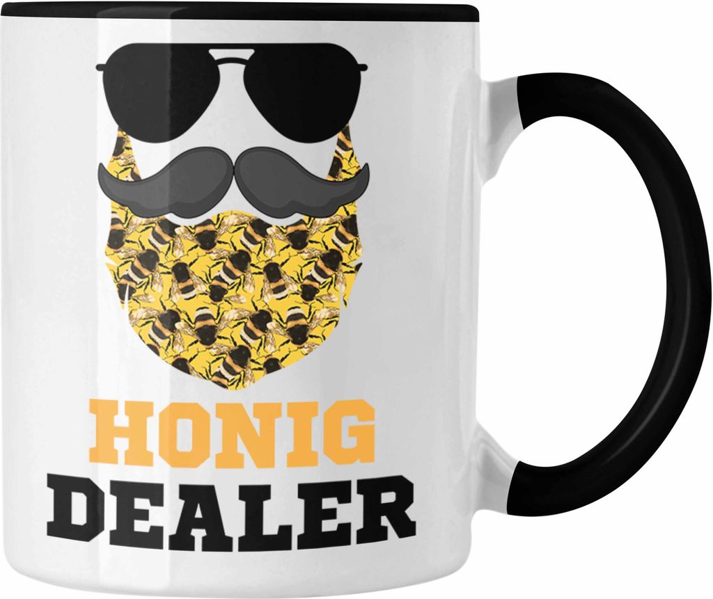 Trendation - Honig Dealer Tasse Geschenk für Imker Lustiger Spruch Imker-Ausrüstung Geschenkidee Lustiger Spruch (Schwarz)