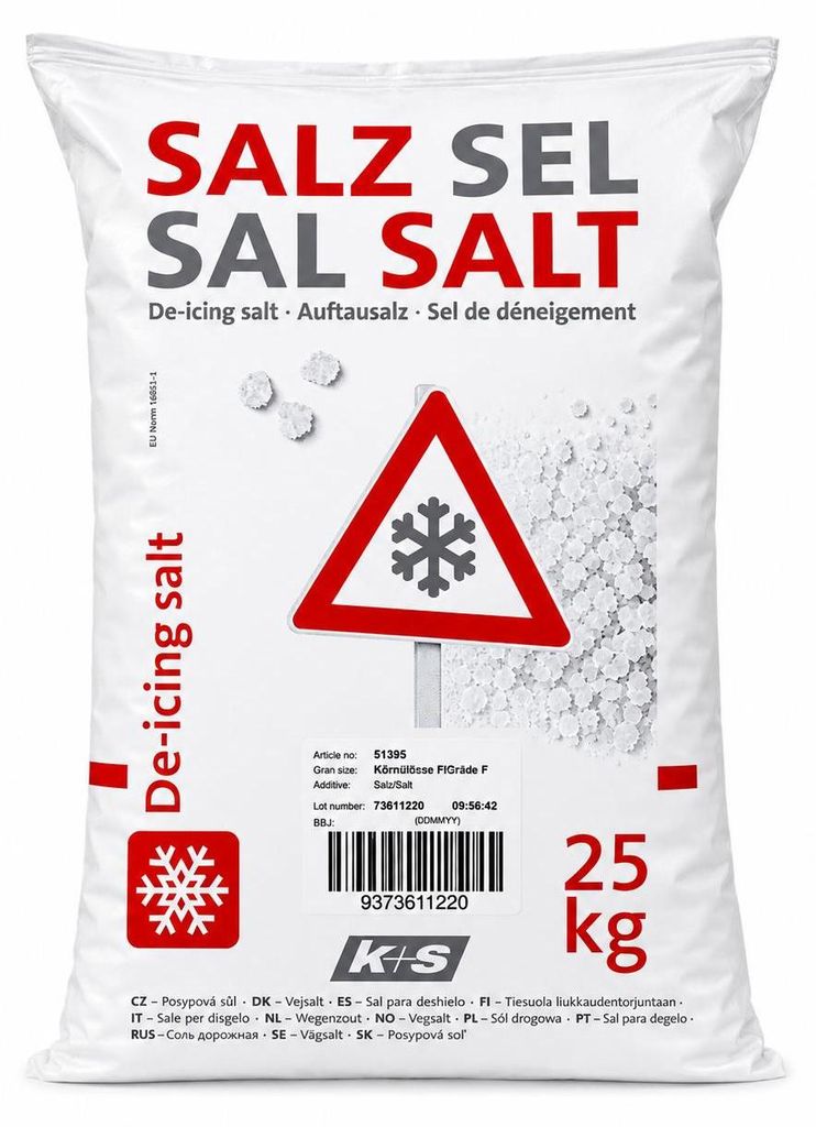 Sel de déneigement, sel de fonte Premium K+S 25kg Image du produit 