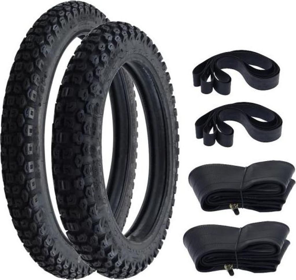 Reifen Set Enduro Motocross Kenda K270 2.75-21 45P TT vorn + Kenda K270 4.10-18 58P TT hinten + Schlauch + Felgenband