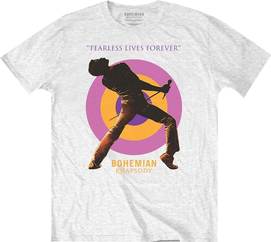 Queen - "Fearless" T-Shirt für Herren/Damen Uni RO571 (L) (Weiß)