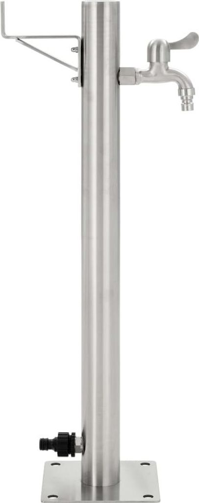 vidaXL Garten-Wassersäule Edelstahl Rund 65 cm