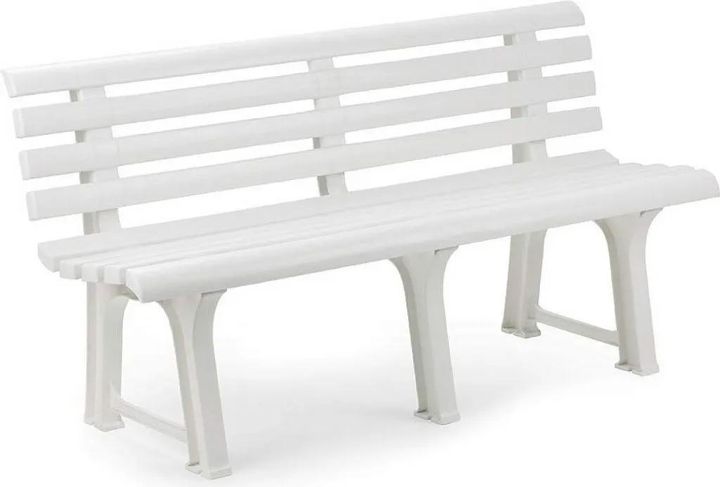 Banc de Jardin Résistant aux Intempéries - Modèle Orchidea Blanc Durable