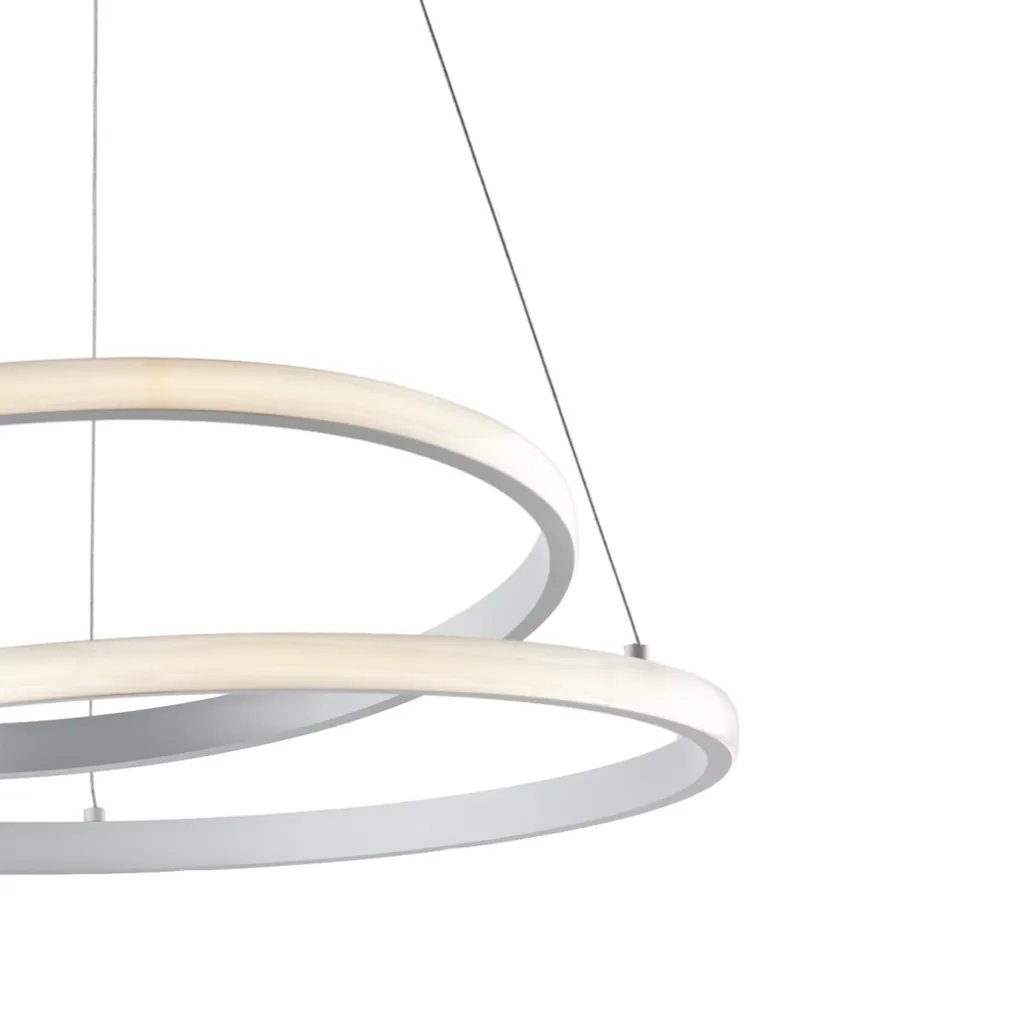 Suspension LED Malena d.50 cm métal blanc avec télécommande CCT