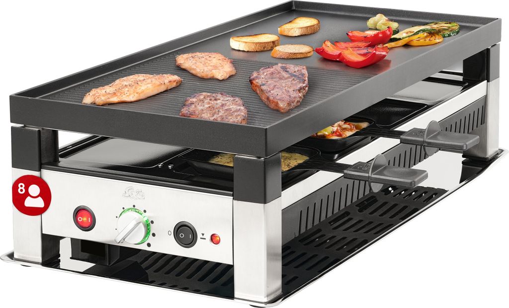 Solis 4 in 1 Tischgrill für 8 Personen (Typ 791), Raclette & Pizza