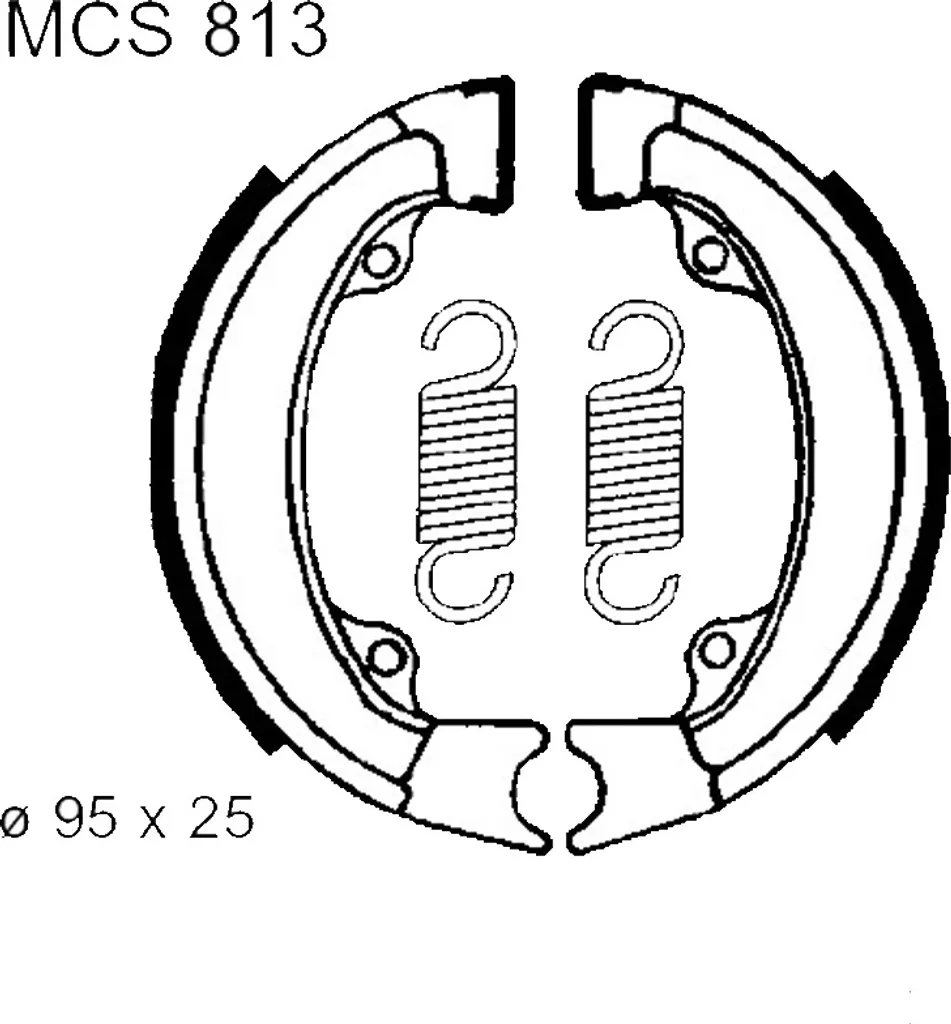 S.Chaussures de frein HONDA MCS813 - Mâchoires de freinage d'origine